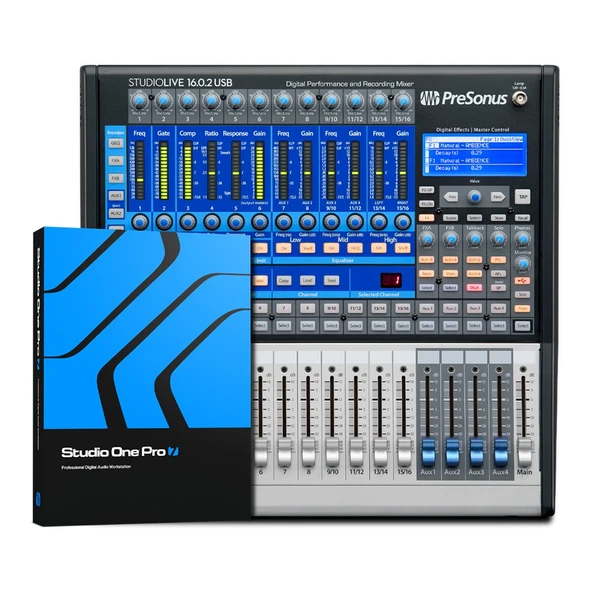 PreSonus StudioLive 16.0.2 USB 16 kanal digital mikser / USB Ses Kartı ürün görseli