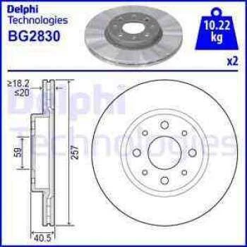 Tofas On Fren Disk Aynası Doblo Albea Linea Bravo Panda 1,4 / 1,3jtd Stilo İdea 1,2 16v 1,3jtd Tempra Tipo - Delphi Bg2830 ürün görseli