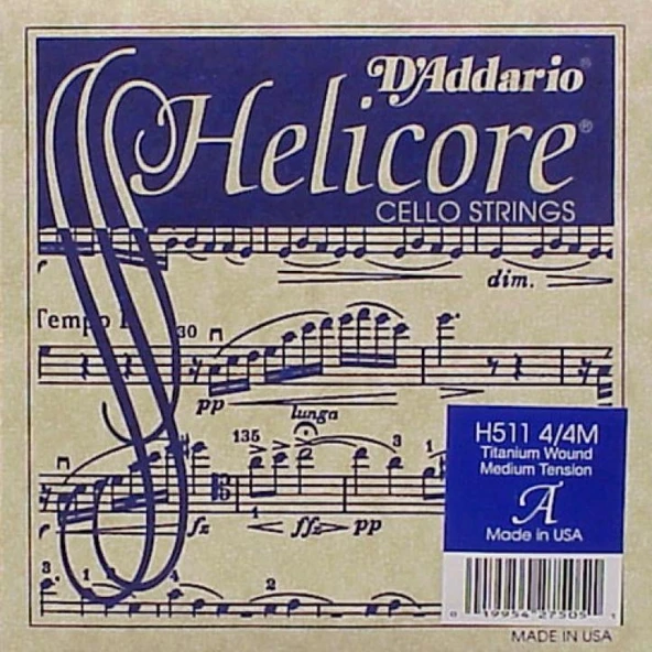 DADDARIO H511 DADDARIO H511 CELLO TEK TEL, HELICORE, 4/4, A-(LA), MEDIUM ürün görseli 1