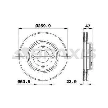 Ford On Fren Disk Aynası Mondeo II / III 92>00 Scorpıo 94>98 Cougar 98>001,6 16v / 1,8 / 2,0i 16v (260 X - Braxıs Ae0116 ürün görseli
