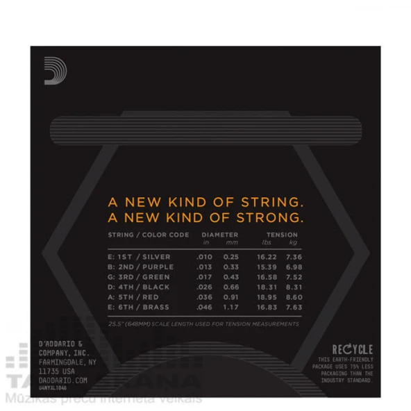 DADDARIO NYXL1046 DADDARIO NYXL1046 ELEKTRO GİTAR TEL SETİ, 10-46, REGULAR LIGHT - 3
