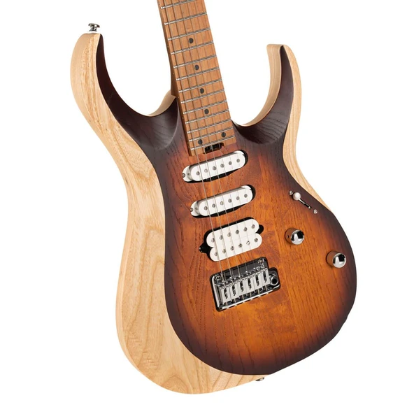 CORT ENDONEZYA X700 TRIALITY OPVB ELEKTRO GİTAR, OPEN PORE VINTAGE BURST, KILIFLI - Resim 3