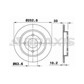 Ford Arka Fren Disk Aynası Focus 98>05 Fiesta V 04>08 Fiseta VI 13 /> Scorpıo 94>98 Sierra 82>93 Cap: (25 - Braxıs Ae0034 ürün görseli