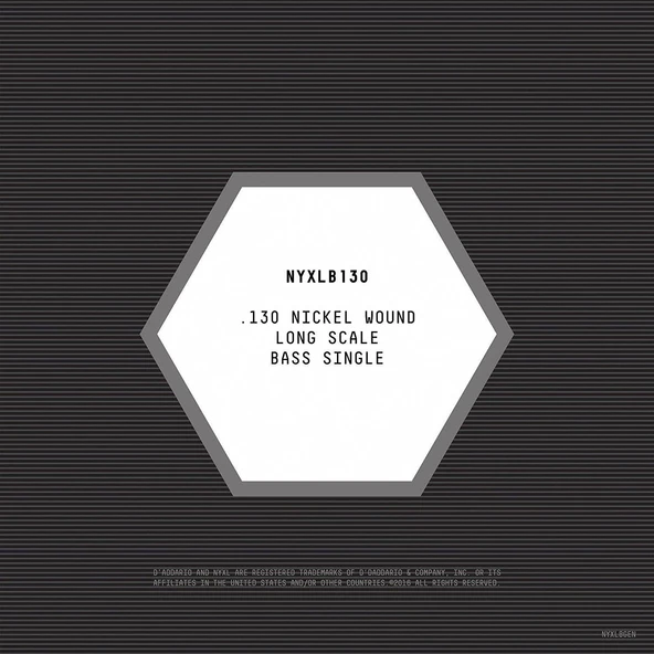 DADDARIO NYXLB130 DADDARIO NYXLB130 BASS TEK TEL, NYXL SERİSİ, NİKEL SARIM, 0.130 - 2