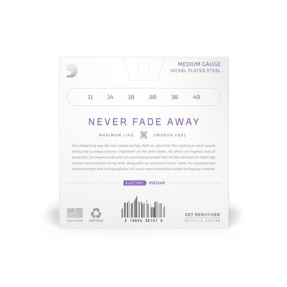 DADDARIO XSE1149 DADDARIO XSE1149 ELEKTRO GİTAR TEL SETİ, XS, 11-49, MEDIUM COATED - Resim 2