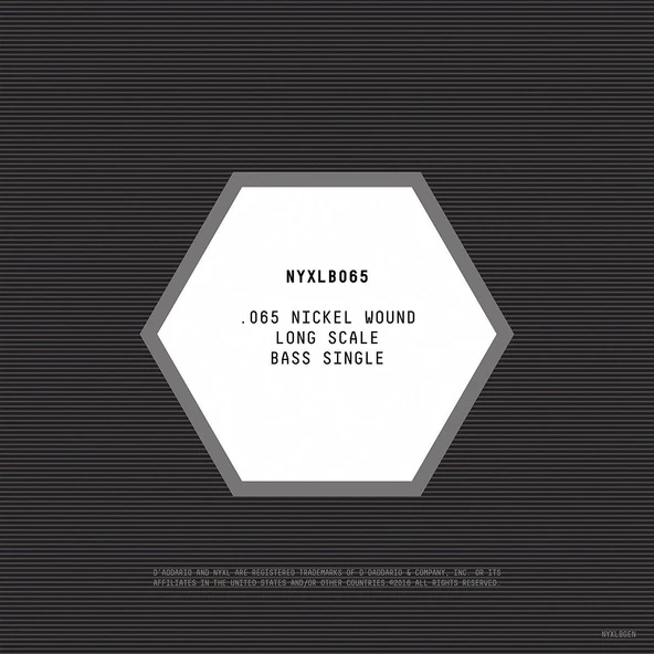 DADDARIO NYXLB065 DADDARIO NYXLB065 BASS TEK TEL, NYXL SERİSİ, NİKEL SARIM, 0.065 - 2