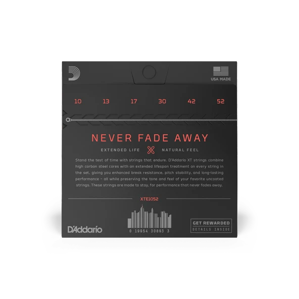 DADDARIO XTE1052 DADDARIO XTE1052 ELEKTRO GİTAR TEL SETİ, XT, 10-52, LIGHT TOP/HEAVY BOTTOM COATED - Resim 2