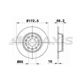 Vag Arka Fren Aynası A3 Leon Octavıa 1,2tsi / 1,4tfsi / 1,6 / 1,6tdi / 1,8tfsi / 2,0tfsi / 2,0tdi 05 / 0 - Braxıs Ae0071 ürün görseli