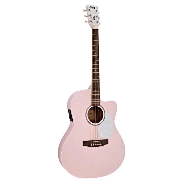 CORT ENDONEZYA JADE CLASSIC PPOP ELEKTRO AKUSTİK GİTAR, PASTEL PINK OPEN PORE ürün görseli