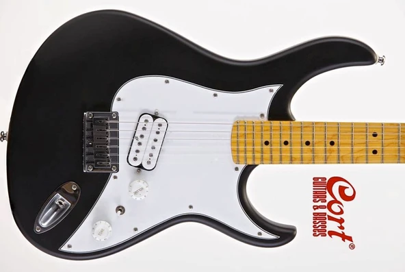 CORT ENDONEZYA GARAGE1 BKS ELEKTRO GİTAR KILIFLI, SİYAH SATİN, Scorpu Pickup - Resim 2