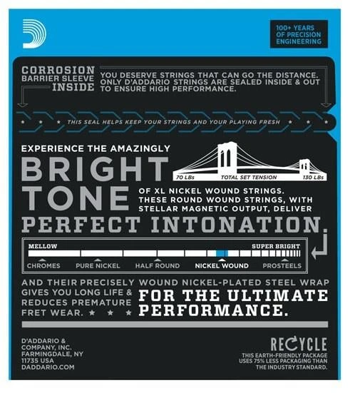 DADDARIO EXL110-3D DADDARIO EXL110-3D (3 SET) ELEKTRO GİTAR TEL SETİ, XL, 10-46, REGULAR LIGHT - Resim 3