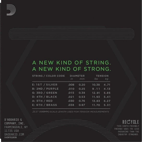 DADDARIO NYXL0838 DADDARIO NYXL0838 ELEKTRO GİTAR TEL SETİ, 08-38, EXTRA SUPER LIGHT - 2