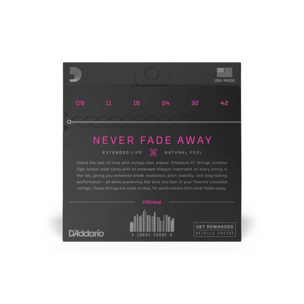 DADDARIO XTE0942 DADDARIO XTE0942 ELEKTRO GİTAR TEL SETİ, XT, 09-42, SUPER LIGHT COATED - Resim 2