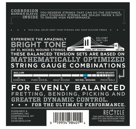 DADDARIO EXL120BT DADDARIO EXL120BT ELEKTRO GİTAR TEL SETİ, XL, 9-40, NICKEL WOUND - Resim 2