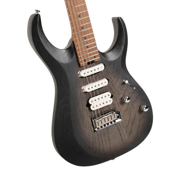 CORT ENDONEZYA X700 TRIALITY OPBB ELEKTRO GİTAR, OPEN PORE BLACK BURST, KILIFLI - Resim 3