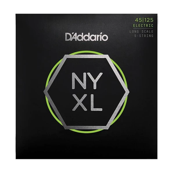 DADDARIO NYXL45125 DADDARIO NYXL45125 BASS GİTAR TEL SETİ, NYXL SERİSİ, LONG SCALE, 5 TELLİ