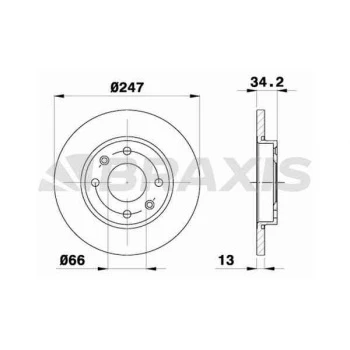 Psa On Fren Disk Aynası Xsara 1,4 Tud5 P206 P306 1,4 8v (hava Sogutmasız) - Braxıs Ae0133 ürün görseli