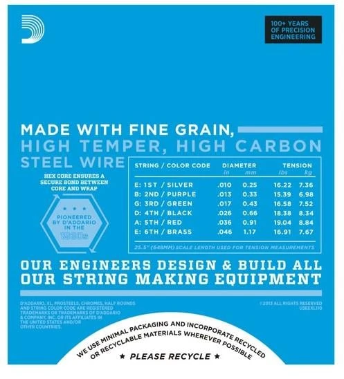 DADDARIO EXL110-3D DADDARIO EXL110-3D (3 SET) ELEKTRO GİTAR TEL SETİ, XL, 10-46, REGULAR LIGHT - Resim 2