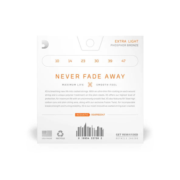 DADDARIO XSAPB1047 DADDARIO XSAPB1047 AKUSTİK GİTAR TEL SETİ, PB X-LIGHT - Resim 3