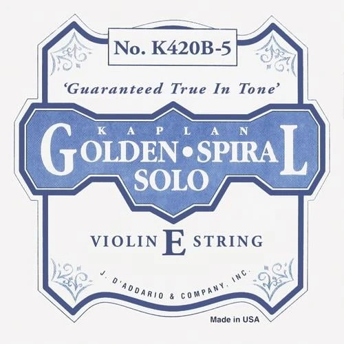 DADDARIO K420B5 DADDARIO K420B5 KEMAN TEK TELİ, KAPLAN, GOLDEN SPIRAL SOLO, E-(Mİ), HEAVY ürün görseli