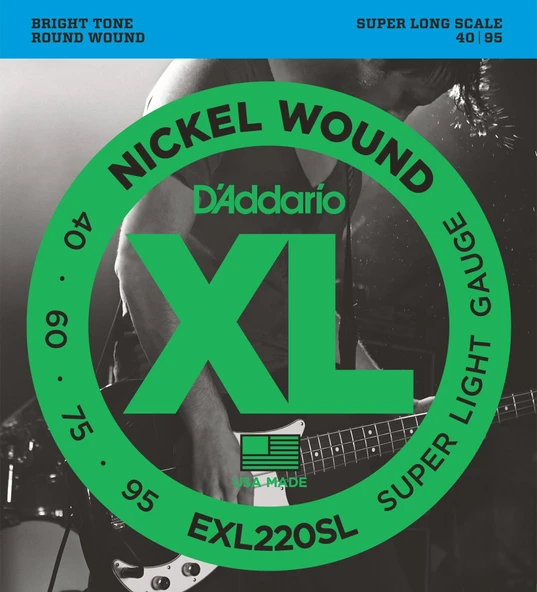 DADDARIO EXL220SL DADDARIO EXL220SL BASS GİTAR TEL SETİ, XL, 40-95, SUPER LONG ürün görseli