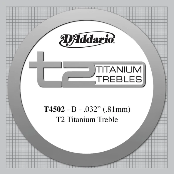 DADDARIO T4502 DADDARIO T4502 KLASİK TEK TEL, T2 SERİSİ, TITANIUM TREBLES, E-(Mİ), (0,81MM), NORMAL ürün görseli