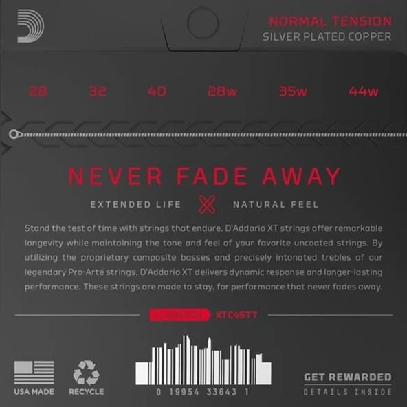 DADDARIO XTC45TT DADDARIO XTC45TT KLASİK GİTAR TEL SETİ, TITANIUM, NORMAL TENSION - Resim 2