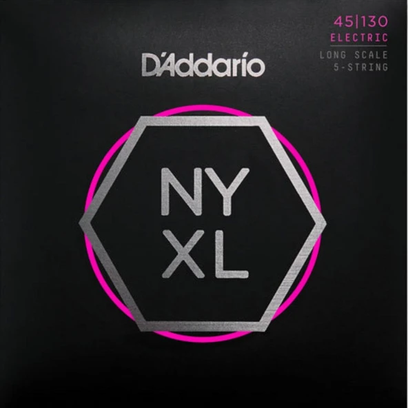 DADDARIO NYXL45130 DADDARIO NYXL45130 BASS GİTAR TEL SETİ, NYXL SERİSİ, LONG SCALE, 5 TELLİ