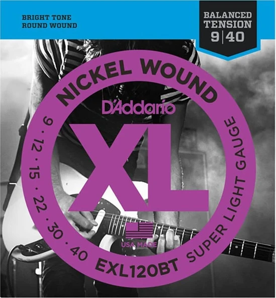 DADDARIO EXL120BT DADDARIO EXL120BT ELEKTRO GİTAR TEL SETİ, XL, 9-40, NICKEL WOUND ürün görseli