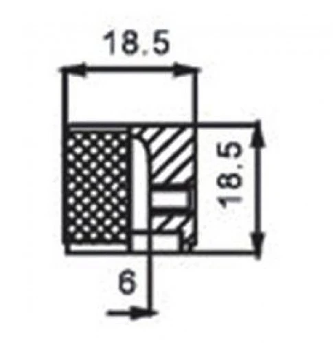 VALENCIA MNB1BK GİTAR POT. DÜĞME BAŞLIĞI (KUBBELİ) METAL, SİYAH, ( - Resim 2