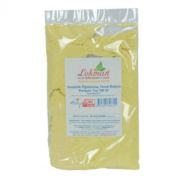 LokmanAVM Tavuk Bulyon Toz Yemeklik Öğütülmüş Karışım 100 Gr Paket - 2