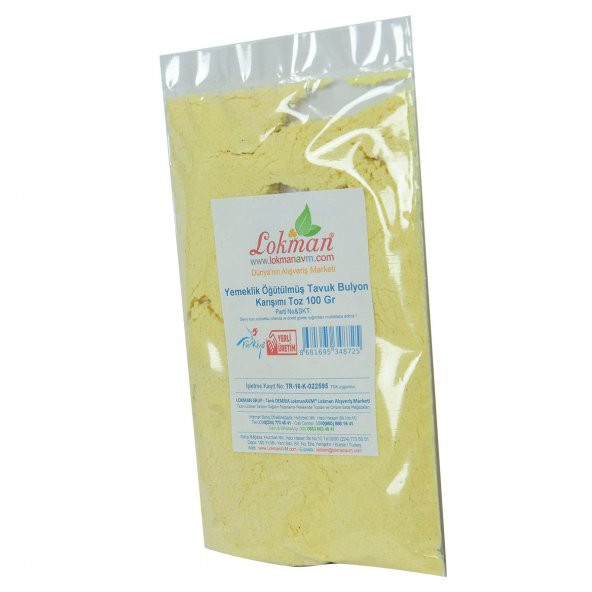 LokmanAVM Tavuk Bulyon Toz Yemeklik Öğütülmüş Karışım 100 Gr Paket - 4