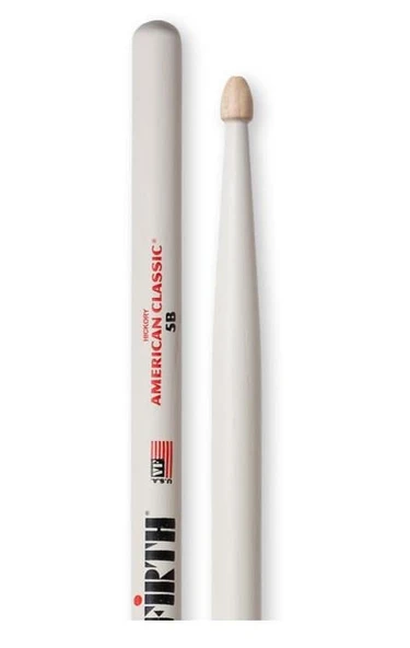 VICFIRTH V5BW VICFIRTH V5BW BAGET 5B WOOD WHITE, HICKORY, 0.595"x16" ürün görseli