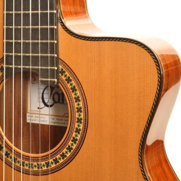 CAMPS NAC4 ELEKTRO KLASİK GİTAR SEDİR KAPAK FISHMAN PRO BLEND - Resim 4