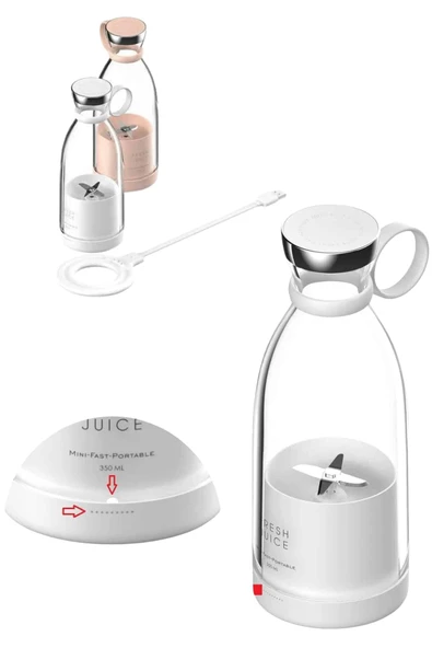 u Geçirmez Kablosuz Şarjlı Dayanıklı Taşınabilir Mini Blender - 5