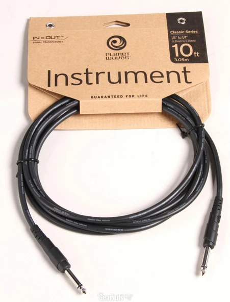 PLANETWAVES PWCGT10 GİTAR KABLO 10 İNCH CLS SER 14 İNCH INST CBL