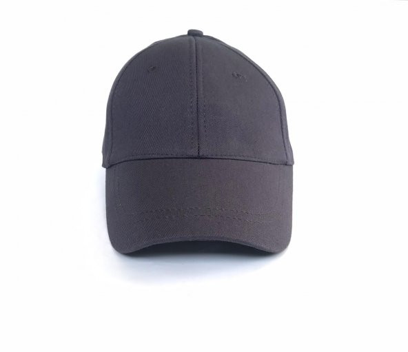 Unisex Füme Spor Arkası Cırtlı Ayarlanabilir Şapka 55-60 Cm