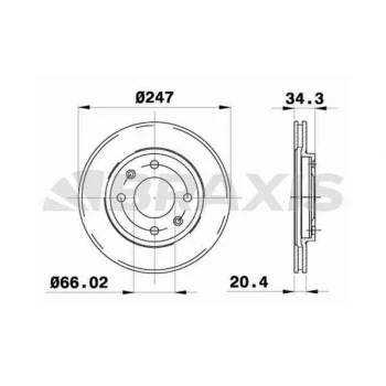 Psa On Fren Disk Aynası P106 Saxo 1,1 / 1,3 / 1,4 / 1,4i / 1,5d / 1,6i 91> P206 P306 P206+ (t3e) P205 P3 - Braxıs Ae0009 ürün görseli