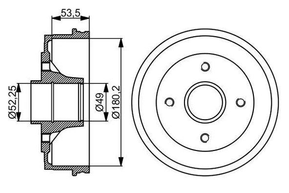 Renault Fren Kampanası Arka Logan 04>12 Sandero 08>13 - Bosch 0986477061 - Resim 1