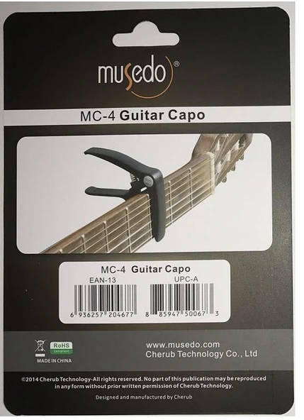 CHERUB MC4BK MUSEDO KAPO KLASİK GİTAR İÇİN SİYAH - Resim 4