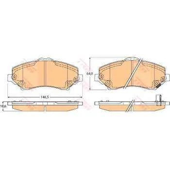 Fiat Fren Balatası Ön - Fren Balatası Ön - Trw Gdb4605 - Resim 1