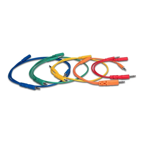 Hosa Hopscotch Patch Kabloları (CMM-500Y-MIX) 5 Farklı boy pigtail tasarımlı patch kablo CMM-500Y-MIX ürün görseli