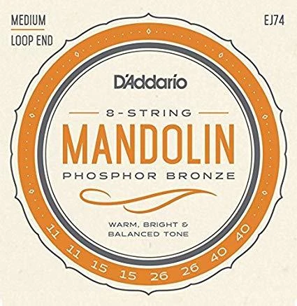DADDARIO EJ74 MANDOLIN TEL SET, FOSFOR BRONZ SARIM, MEDIUM, 4 Çİ ürün görseli