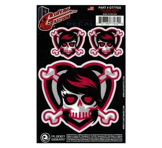 PLANETWAVES GT77032 GTR TATTOO- EMO GIRL SKULL STİCKER ürün görseli