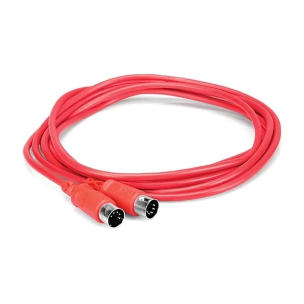 Hosa 5-pin DIN (M) - 5-pin DIN (M) MIDI Kablosu 3 m (MID-310RD) 5-pin DIN (Erkek) <-> 5-pin DIN (Erkek) MIDI kablosu, 3 mt. MID-310RD ürün görseli