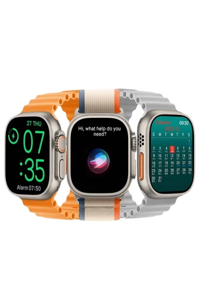 Akıllı Saat Kol Saati Android ve İOS Uyumlu Nabız Ölçer Sesli Asistan - Resim 4