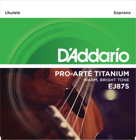 DADDARIO EJ87S UKULELE TEL SETİ, SOPRANO, TITANIUM, WARM BRIGHT T ürün görseli