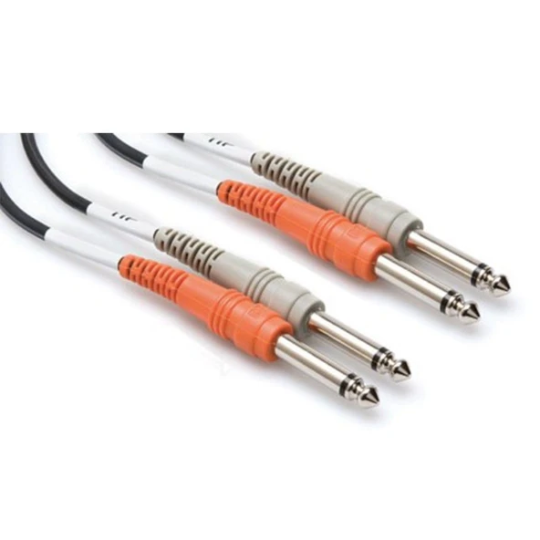 Hosa Dual 1/4' TS (M) - 1/4' TS (M) Balanssız Kablo 3 m (CPP-203) Dual 1/4" TS (Erkek) - 1/4" TS (Erkek) Balanssız kablo 3 mt. CPP-203