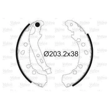 Toyota Arka Fren Pabuclu Balatası Toyota Yarıs 05> / Yarıs 1.0 1.5 2020> / Charade 11> (203×38)(fransa Mont - Valeo 564108 - Resim 1