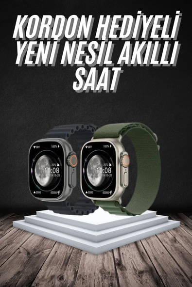 Yeni Nesil Akıllı Kol Saati Nabız Ölçer GPS Uyumlu 49 MM Kasa ürün görseli